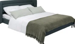 Online KARE Design Łóżko podwójne tapicerowane zielone nogi czarne stalowe 180x200 cm - KARE