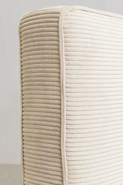 Clearance KARE Design Łóżko podwójne z zagłówkiem kremowe nogi czarne 160x200 cm - KARE