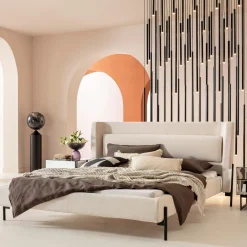 Fashion KARE Design Łóżko Tivoli 180x200 cm ecru - KARE