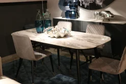 Clearance KARE Design Komoda Catania 180x61 cm ciemnoszara - blat szklany - KARE