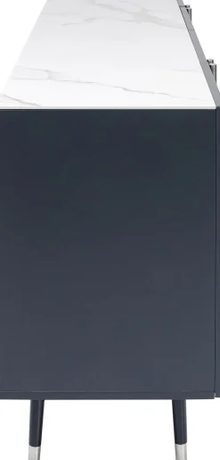 Clearance KARE Design Komoda Catania 180x61 cm ciemnoszara - blat szklany - KARE