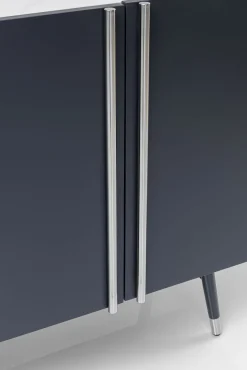 Clearance KARE Design Komoda Catania 180x61 cm ciemnoszara - blat szklany - KARE