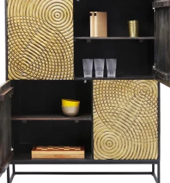 Outlet KARE Design Komoda Circulo 120x150 cm czarno-złota - KARE