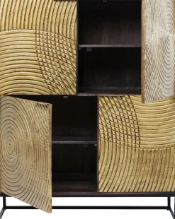 Outlet KARE Design Komoda Circulo 120x150 cm czarno-złota - KARE