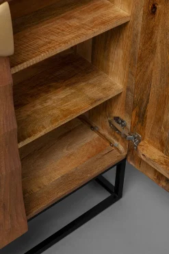 New KARE Design Komoda drewniana 2-drzwiowa boho podstawa czarna 76x140 cm - KARE