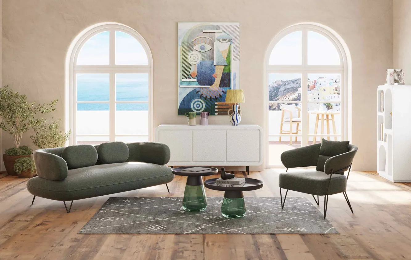 Online KARE Design Komoda 3-drzwiowa biała skandynawska drewno i MDF nogi czarne 160x75 cm - KARE