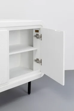 Online KARE Design Komoda 3-drzwiowa biała skandynawska drewno i MDF nogi czarne 160x75 cm - KARE