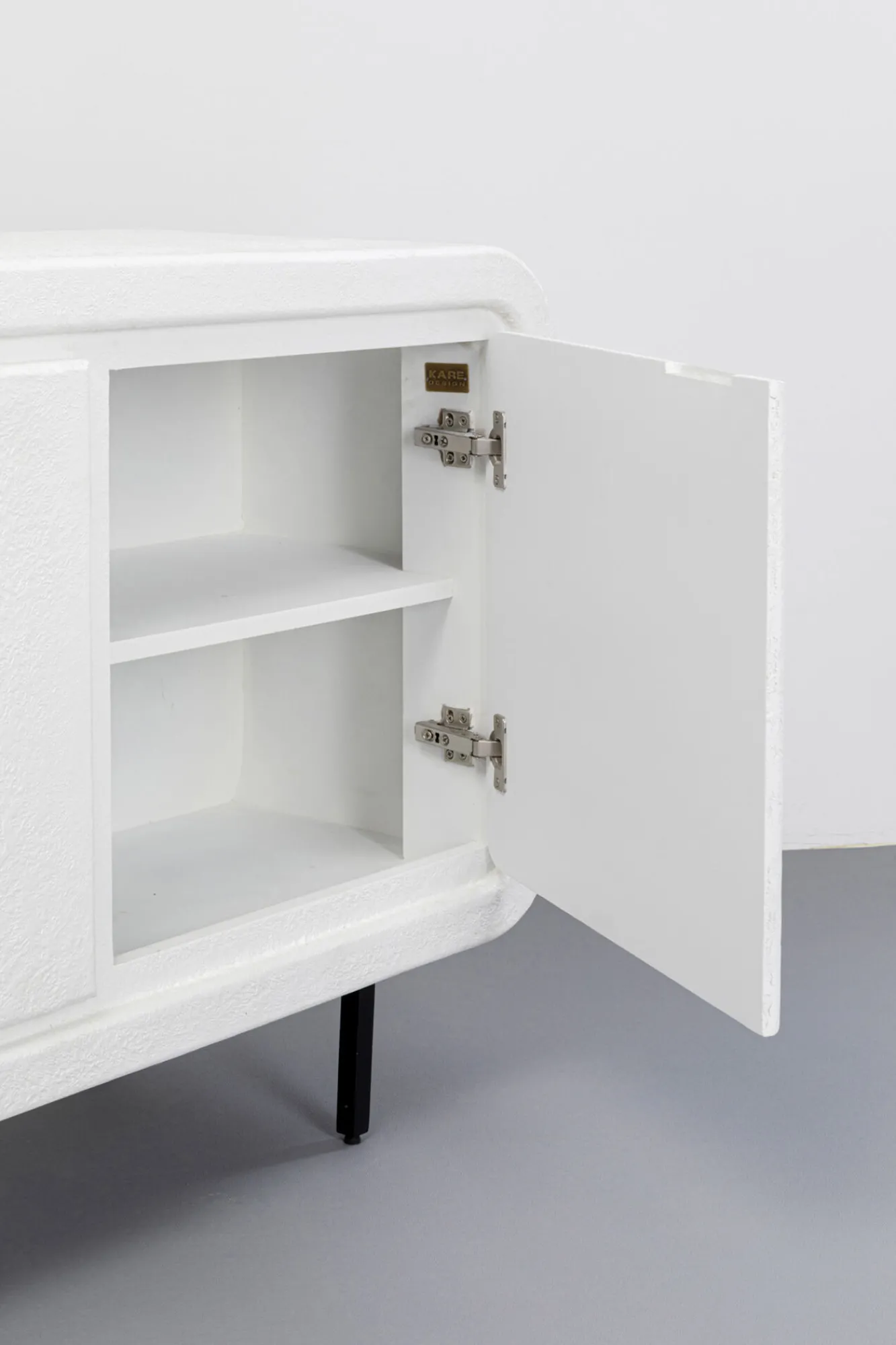 Online KARE Design Komoda 3-drzwiowa biała skandynawska drewno i MDF nogi czarne 160x75 cm - KARE