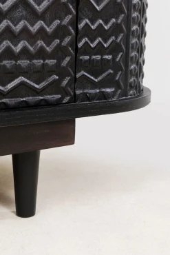 Online KARE Design Komoda 3-drzwiowa boho drewno mango czarne blat naturalny 160x75 cm - KARE