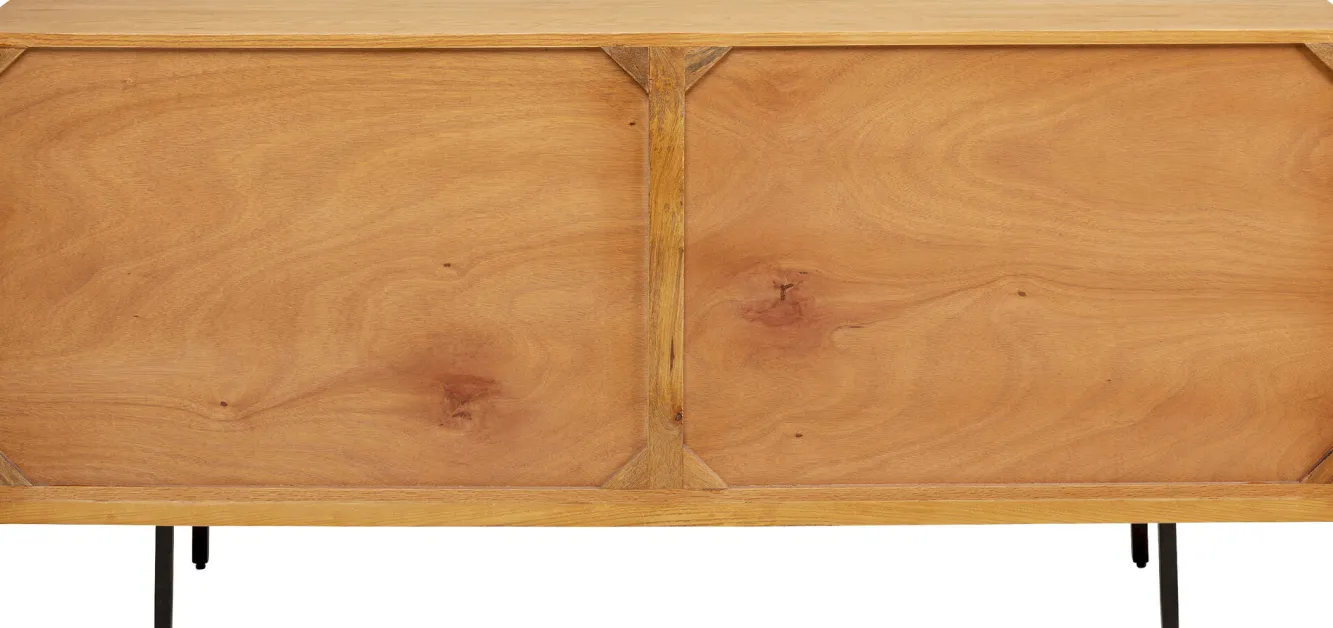 Best KARE Design Komoda 3-drzwiowa do salonu drewno mango ręczne wykonanie 160x75 cm - KARE