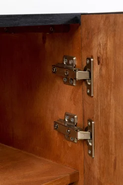 Best KARE Design Komoda 3-drzwiowa fornirowana front czarno-biały 160x75 cm - KARE