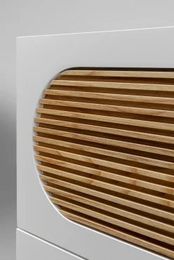 Clearance KARE Design Komoda 2-drzwiowa z 2 szufladami biała front drewno dębowe 183x76 cm - KARE