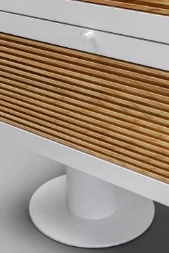 Clearance KARE Design Komoda 2-drzwiowa z 2 szufladami biała front drewno dębowe 183x76 cm - KARE