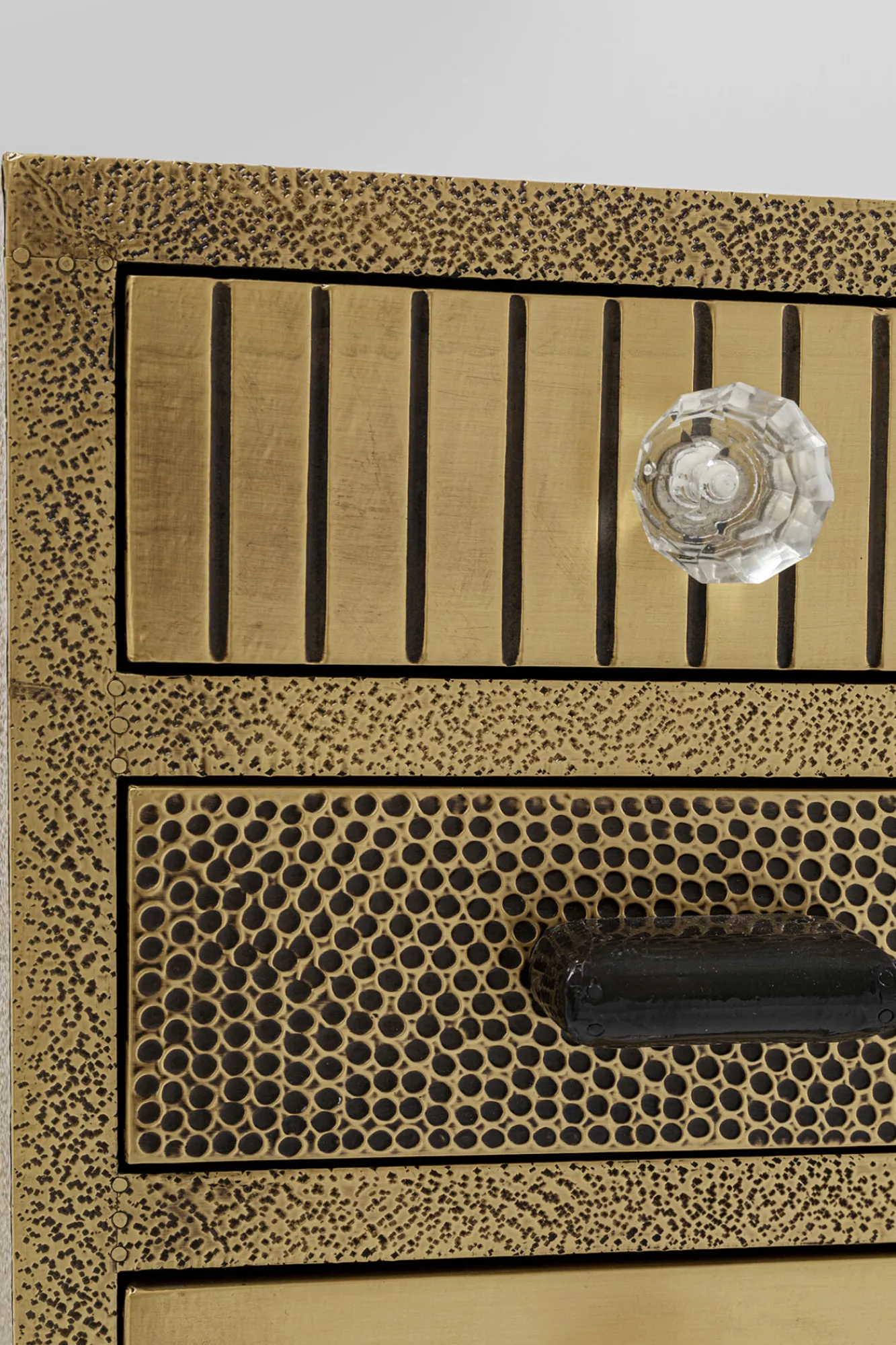 Best KARE Design Komoda ekskluzywna z szufladami antyczne złoto ręczne wykonanie 110x105 cm - KARE