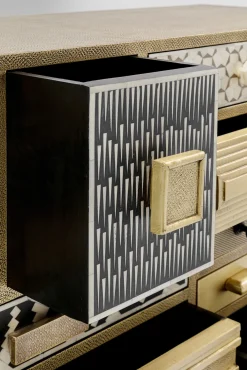 Best KARE Design Komoda ekskluzywna z szufladami antyczne złoto ręczne wykonanie 110x105 cm - KARE