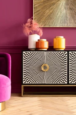 Fashion KARE Design Komoda Electro 160x80 cm czarno-biała - KARE