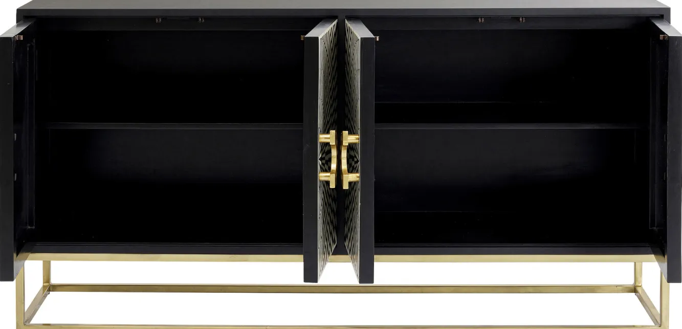 Fashion KARE Design Komoda Electro 160x80 cm czarno-biała - KARE