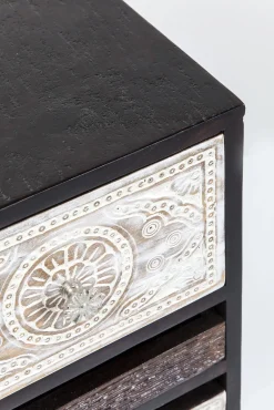 Outlet KARE Design Komoda Finca 70x90 cm ciemnobrązowa - fronty kolorowe - KARE