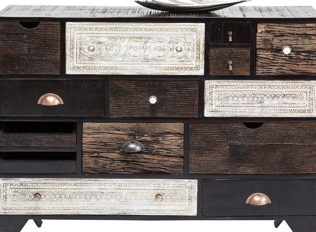 Hot KARE Design Komoda Finca 114x80 cm ciemnobrązowa mango - KARE