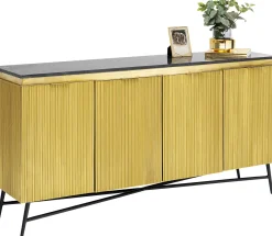 Discount KARE Design Komoda Goldie 160x86 cm drewno mango złota - blat zielony marmur - KARE