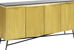 Discount KARE Design Komoda Goldie 160x86 cm drewno mango złota - blat zielony marmur - KARE