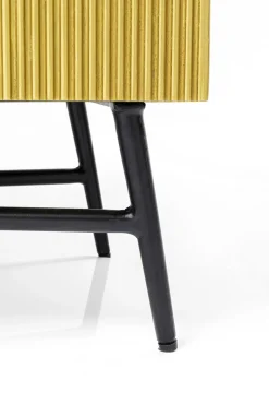 Discount KARE Design Komoda Goldie 160x86 cm drewno mango złota - blat zielony marmur - KARE