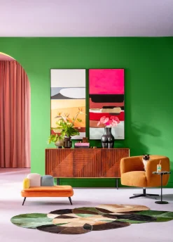 Discount KARE Design Komoda Grooves 164x79 cm brązowa mango - KARE