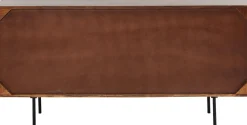 Discount KARE Design Komoda Grooves 164x79 cm brązowa mango - KARE