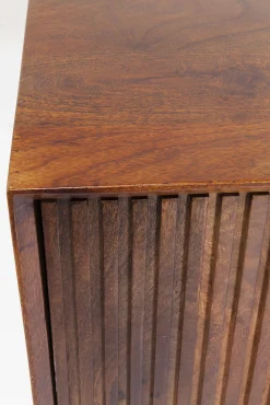 Discount KARE Design Komoda Grooves 164x79 cm brązowa mango - KARE