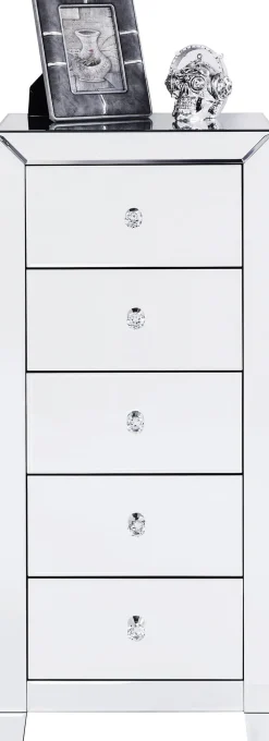 Clearance KARE Design Komoda lustrzana blat lustro srebrna z szufladami 49x41 cm - KARE