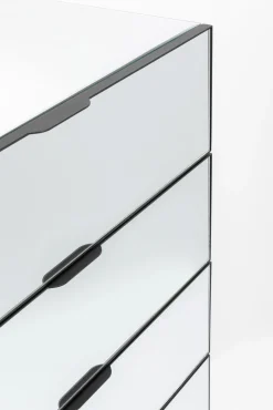 New KARE Design Komoda lustrzana z 5 szufladami nogi czarne 65x114 cm - KARE