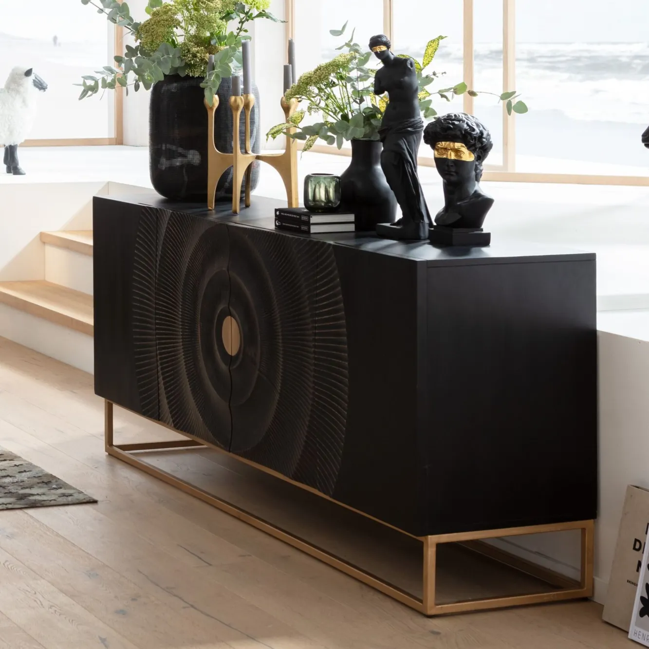 Fashion KARE Design Komoda Madeira 177x75 m ciemnobrązowa - KARE