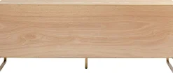 Clearance KARE Design Komoda naturalna z szufladami i drzwiami 186 cm podstawa złota - KARE