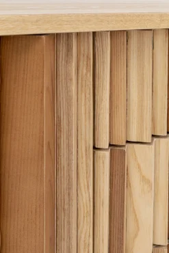 Clearance KARE Design Komoda naturalna z szufladami i drzwiami 186 cm podstawa złota - KARE