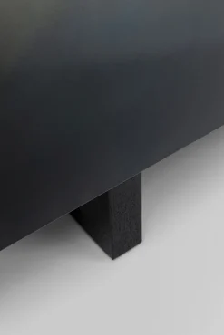 Best KARE Design Komoda nowoczesna 4-drzwiowa do salonu front czarno-złoty 160x78 cm - KARE