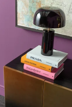 Best KARE Design Komoda nowoczesna 4-drzwiowa do salonu front czarno-złoty 160x78 cm - KARE