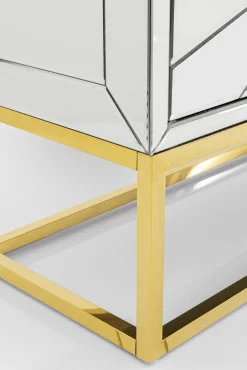 Sale KARE Design Komoda Queen 162x77 cm lustrzana - podstawa złota - KARE