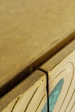 Sale KARE Design Komoda Saragossa 150x80 cm złota - zielony malachit - KARE