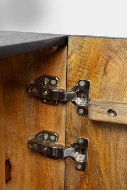 Online KARE Design Komoda wysoka drewniana boho czarno-brązowa 76x140 cm - KARE