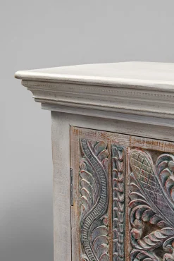 Discount KARE Design Komoda wysoka 2-drzwiowa z drewna mango front kolorowy 95x140 cm - KARE