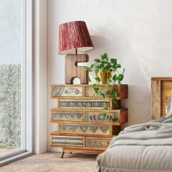 New KARE Design Komoda z 8 szufladami drewno mango kolorowe ornamenty 65x65 cm - KARE