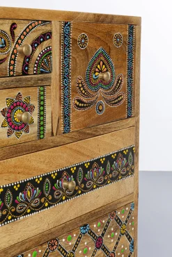 Hot KARE Design Komoda z 14 szufladami drewno mango kolorowe ornamenty 115x80 cm - KARE