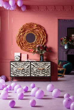 Sale KARE Design Komoda Zebra 160x80 cm czarno-kremowa - KARE