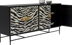 Sale KARE Design Komoda Zebra 160x80 cm czarno-kremowa - KARE
