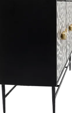 Sale KARE Design Komoda Zebra 160x80 cm czarno-kremowa - KARE