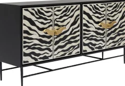 Sale KARE Design Komoda Zebra 160x80 cm czarno-kremowa - KARE