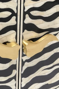 Sale KARE Design Komoda Zebra 160x80 cm czarno-kremowa - KARE