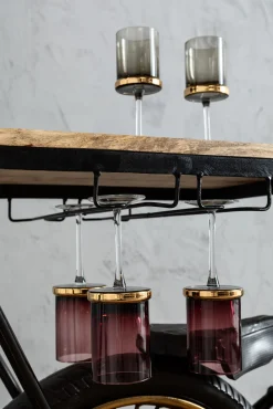 Discount KARE Design Konsola - barek  Motorbike 180x43 cm czarna - KARE