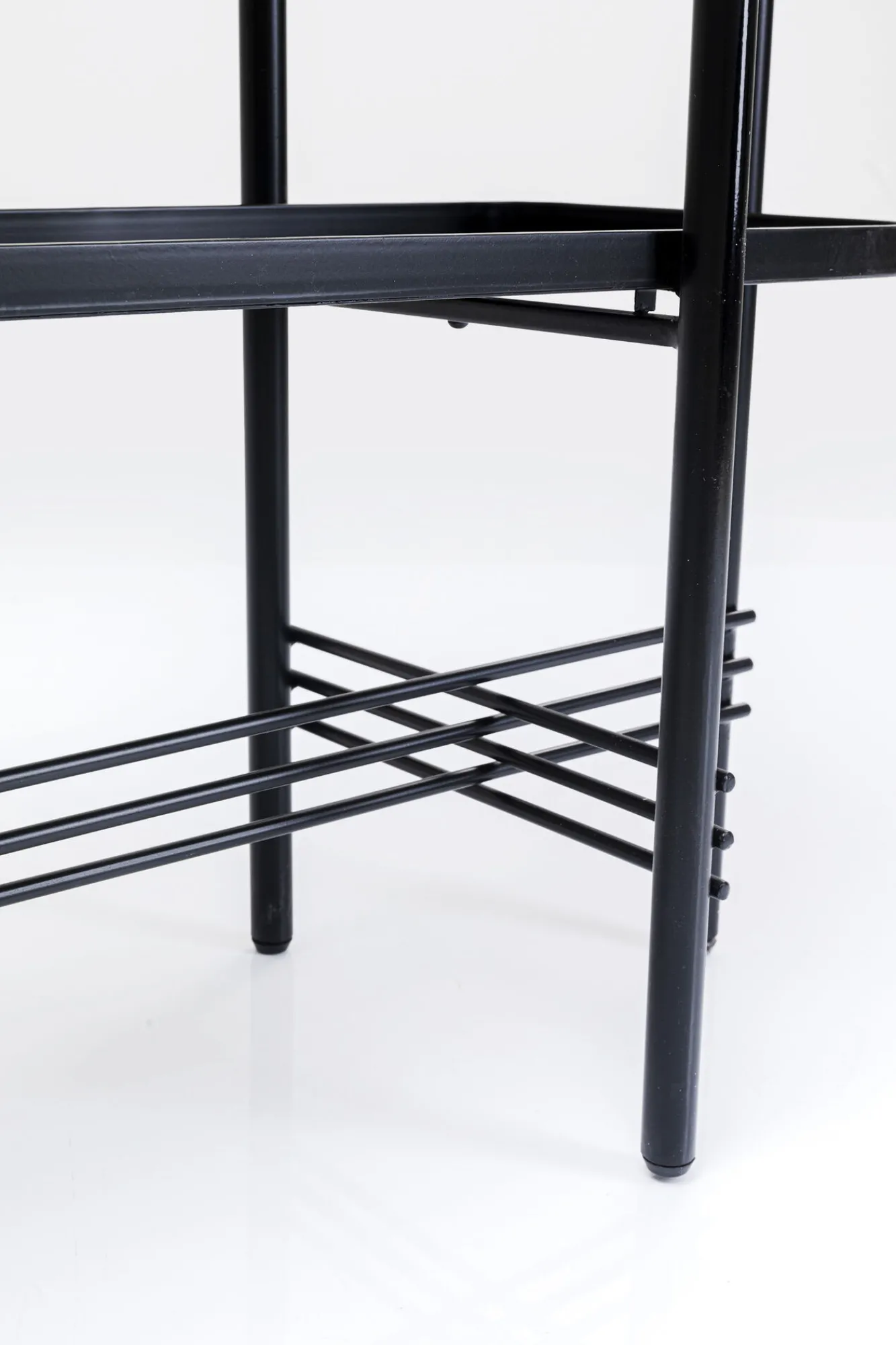 Clearance KARE Design Konsola Bennet 120x30 cm czarna - blat marmur - KARE