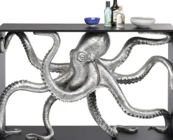 Hot KARE Design Konsola Calmar 124x30 cm czarno-srebrna - KARE